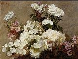 White Phlox Summer Chrysanthemum and Larkspur